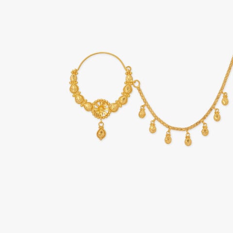 Rosette Vine Gold Nose Pin