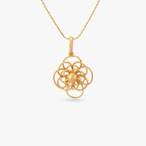 Celestial Bloom Gold Pendant