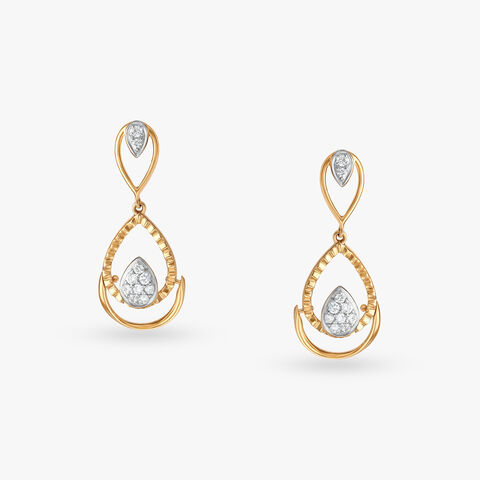 Graceful Diamond Drop Earrings