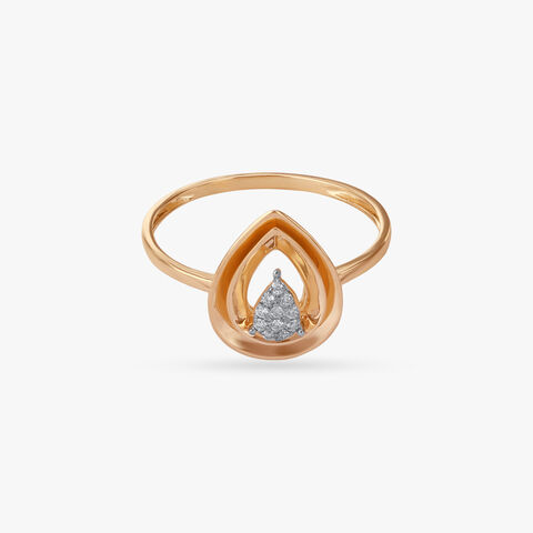 Teardrop Halo Diamond Ring