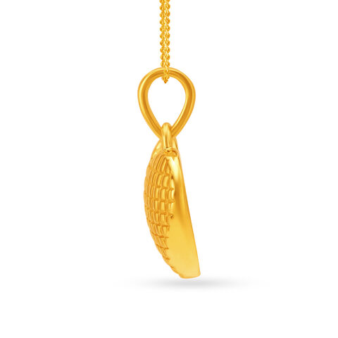 Criss Cross Heart Gold Pendant
