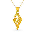 Flourishing 22 Karat Yellow Gold Foliage Pendant,,hi-res image number null