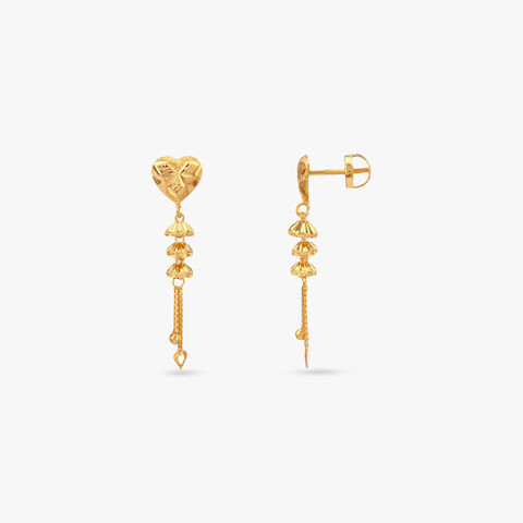 Heartbeat Melody Gold Drop Earrings