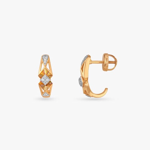 Geometry of Light Diamond Hoop Earrings