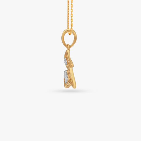 Triple Petal Diamond Pendant