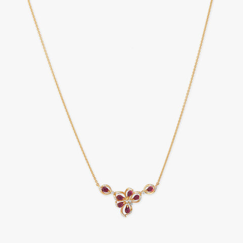 Blushing Twist Diamond Necklace