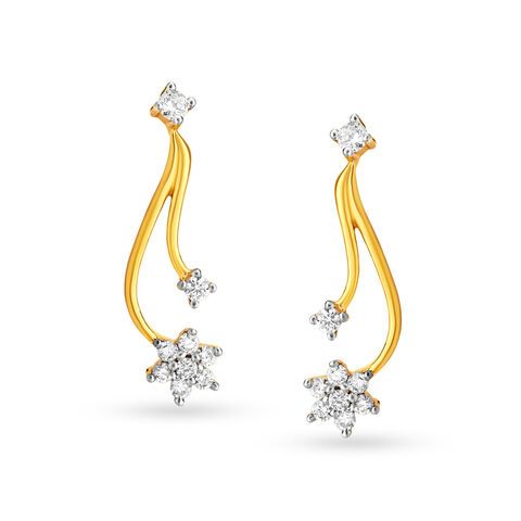Sublime Floral Gold and Diamond Necklace Set