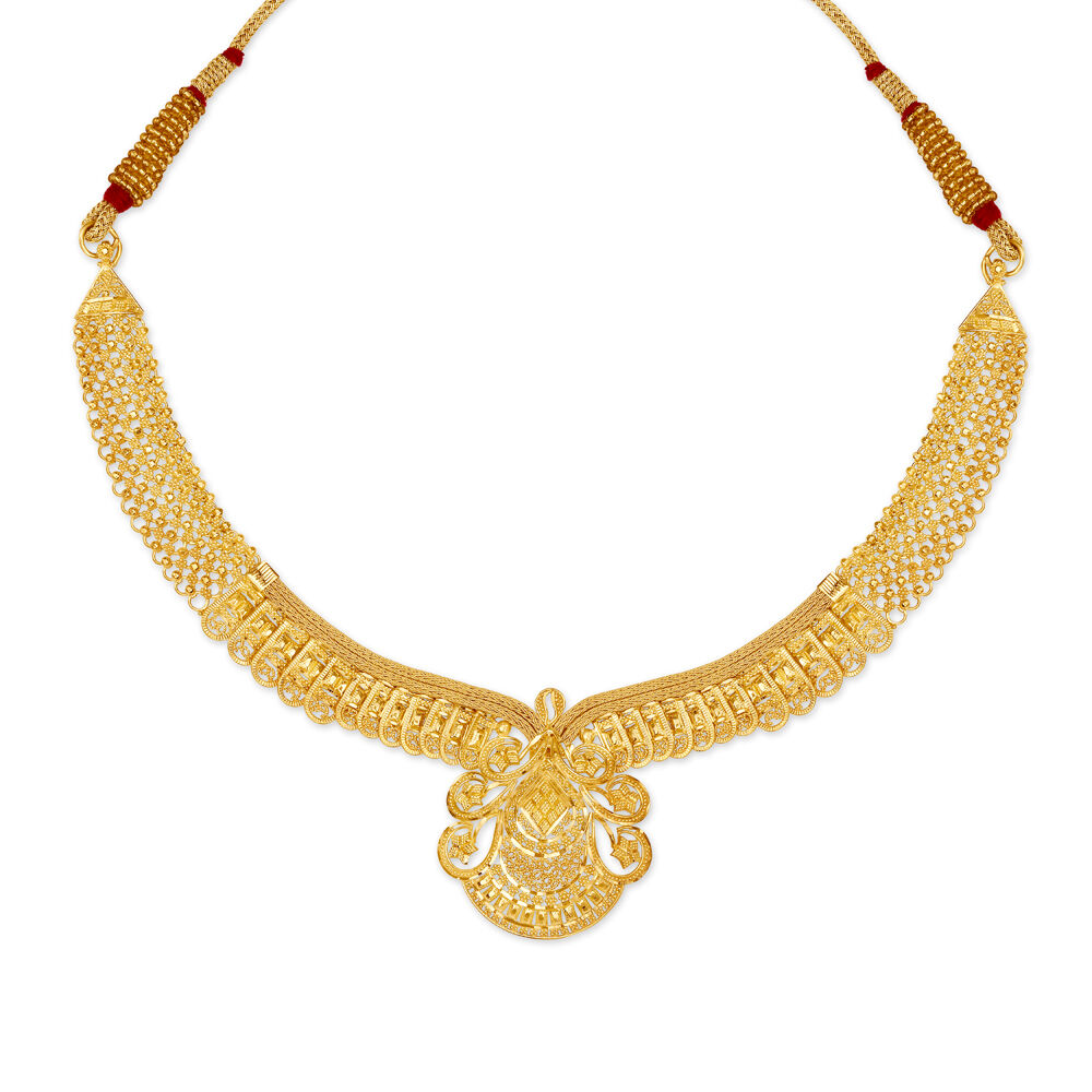 Bengali gold sales necklace design