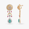 Exquisite Floral Diamond Drop earrings,,hi-res image number null