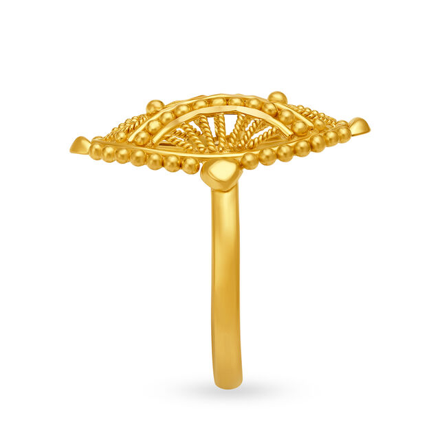 Traditional 22 Karat Yellow Gold Marquise Ring,,hi-res image number null