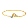 14KT Yellow Gold Diamond Bangle,,hi-res image number null