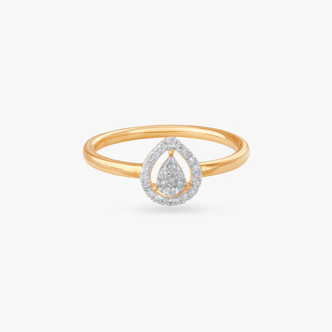 Dewdrop Halo Diamond Ring