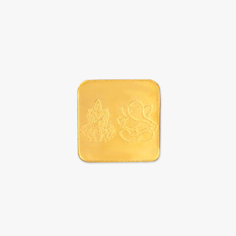 1 gram 24 Karat Gold Coin with Lakshmi Ganesha Motif