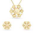 Graceful Enamel Pendant and Earrings Set,,hi-res image number null