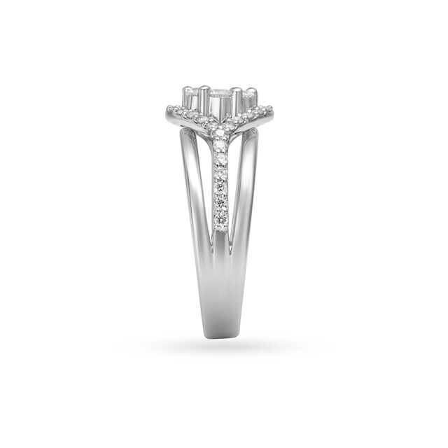 Pristine Floral White Gold Finger Ring,,hi-res image number null