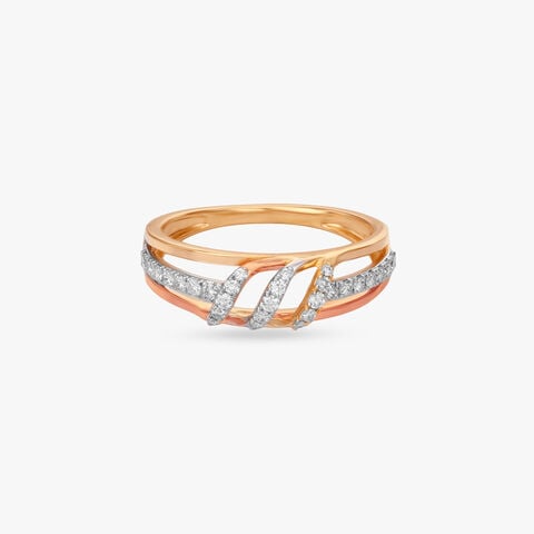 Woven Spark Diamond Finger Ring