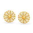 Traditional Elongated Gold Filigree 3 Layer Jhumkas,,hi-res image number null