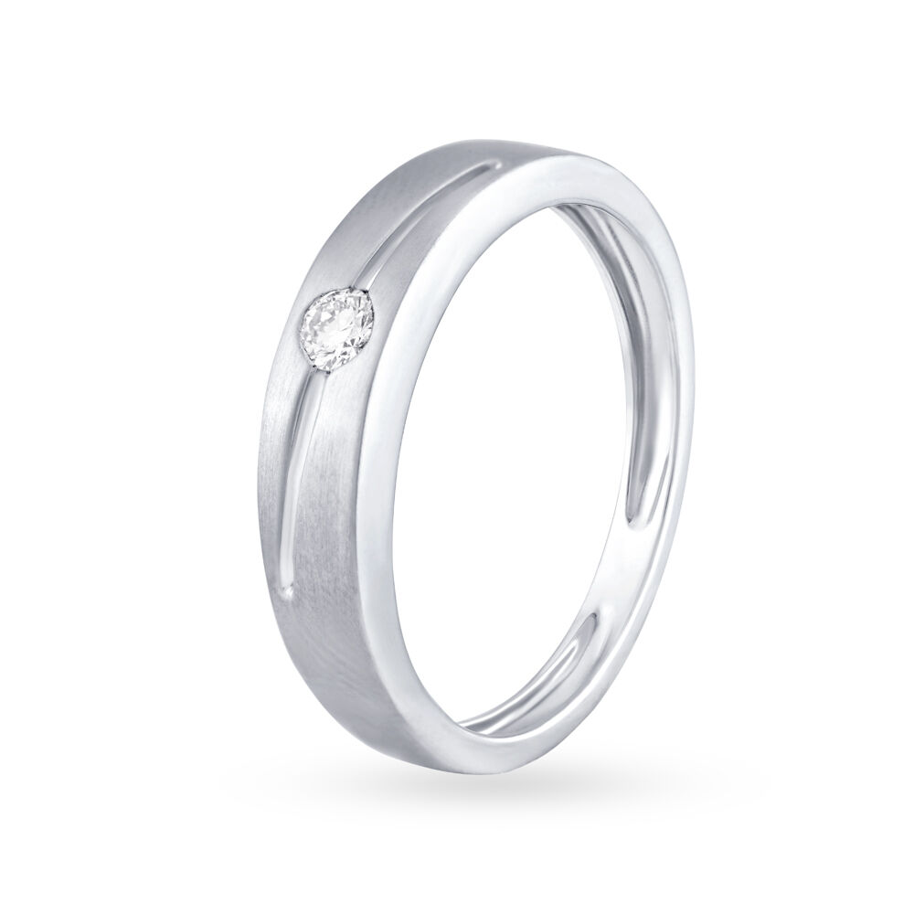 Brilliant Slender Platinum Ring