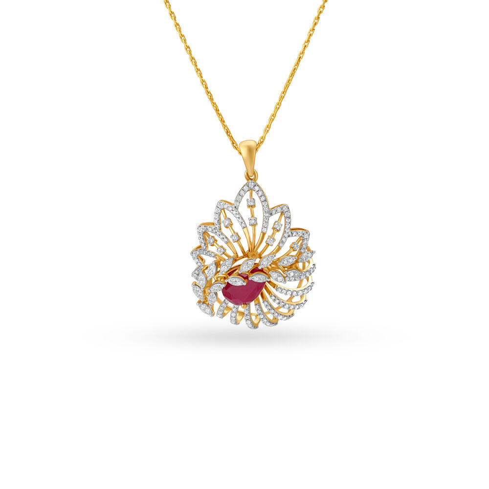 Tanishq peacock pendant sales