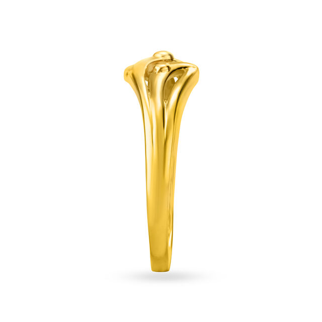 Abstract 22 Karat Yellow Gold Swirled Finger Ring,,hi-res image number null