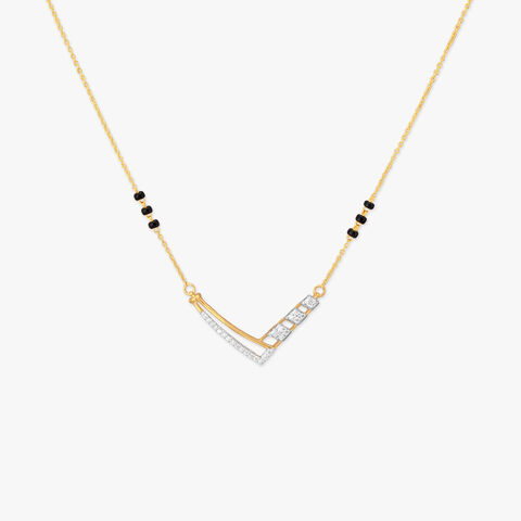 Angular Rhythm Diamond Mangalsutra