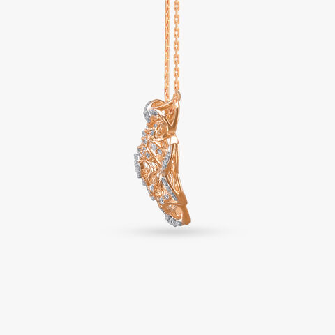 Rosette Radiance Diamond Pendant