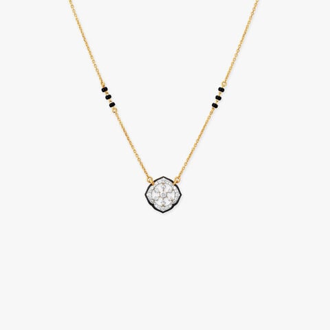 Floral Orbit Diamond Mangalsutra