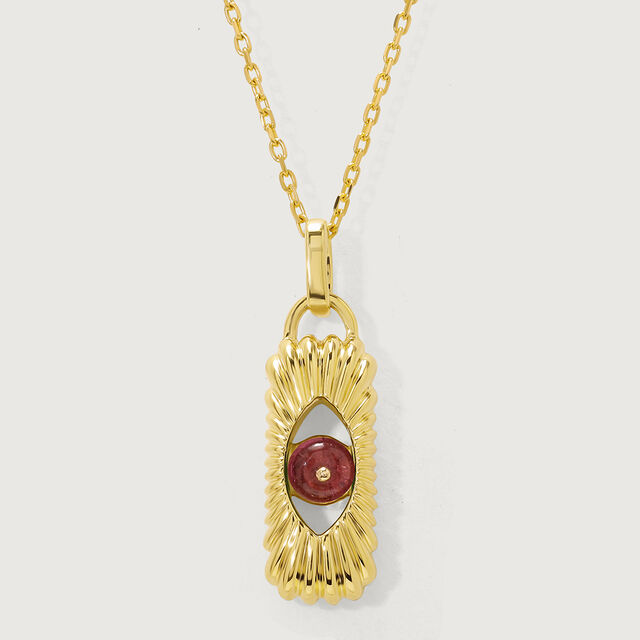 Graceful Guardian 18KT Chain Pink Tourmaline  Pendant with chain,,hi-res image number null