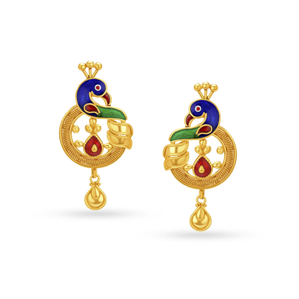 Tanishq chandbali shop earrings