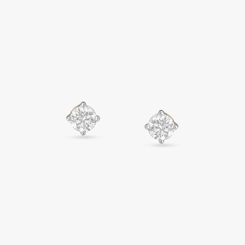 Bold Brilliance Solitaire Stud Earrings for Men
