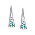 Glam 14KT White Gold Hoop Earrings,,hi-res image number null
