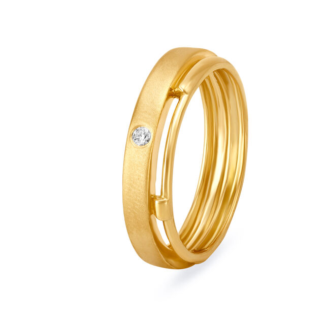 Single Stone Men's Matt Diamond Finger Ring,,hi-res image number null