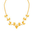Romantic Floral Gold Necklace Set,,hi-res image number null