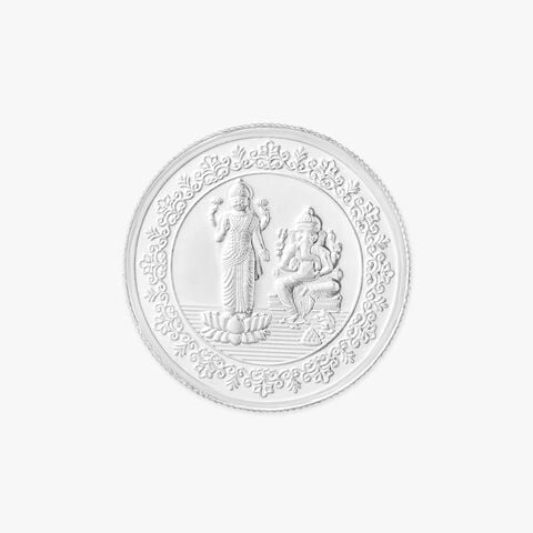 Ganesha And Lakshmi 10 Gram 999 Purity Silver Coin