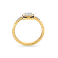 18 KT Yellow Gold Abstract Glimmer Diamond Ring,,hi-res image number null