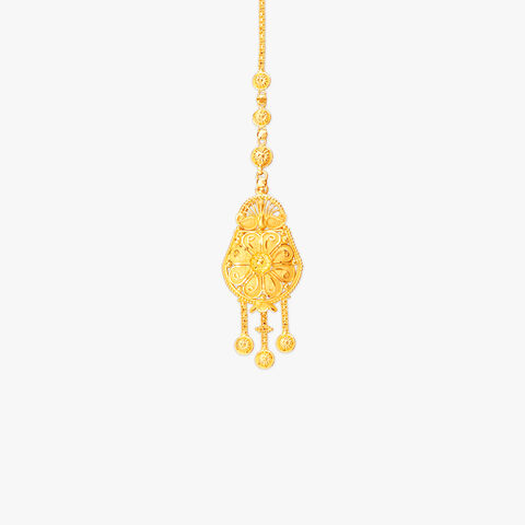 Eternal Petals Gold Maang Tikka