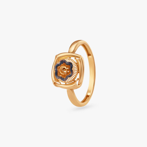 Bloom Square Gold Ring