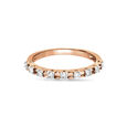 14 KT Rose Gold Half Eternity Diamond Ring,,hi-res image number null