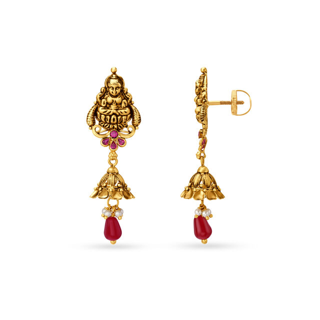 Ethnic Classic Gold Jhumkas,,hi-res image number null