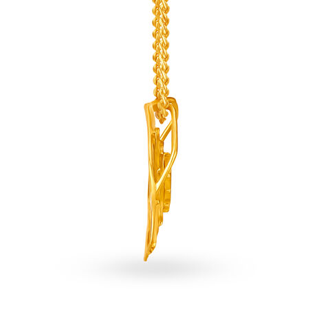 Mia by Tanishq Friends of Bride 14KT Yellow Gold Pendant with Hexagon Design