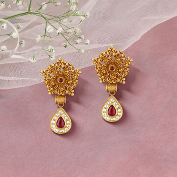 Grand Floral Drop Earrings
