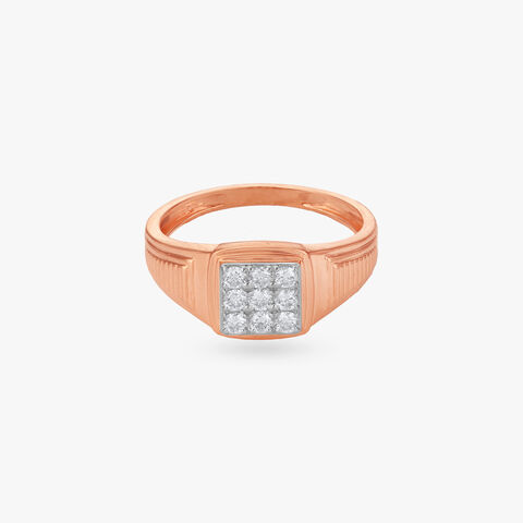 Edgy Matrix Diamond Finger Ring for Men alternate view 1