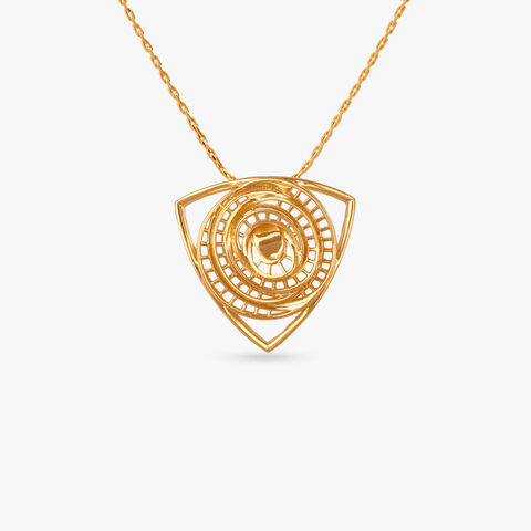 Orbit Grace Gold Pendant and Earrings Set