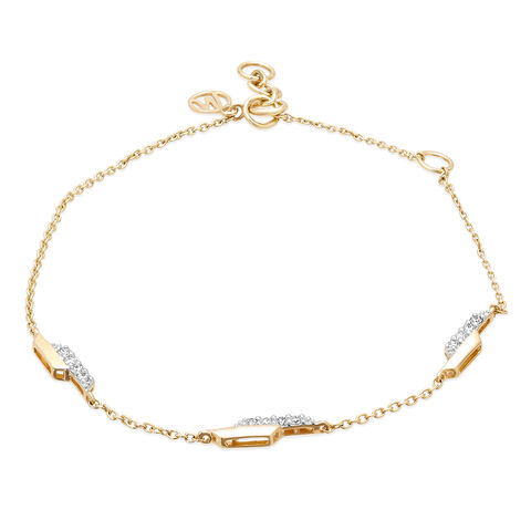 14KT Yellow Gold Abstract Beauty Diamond Bracelet
