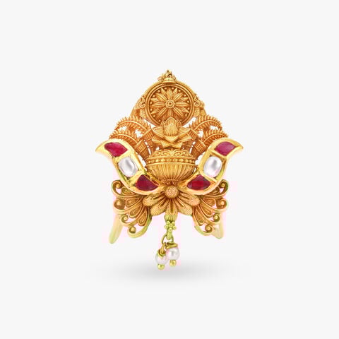 Kalash of Divinity Gold Vanki Finger Ring