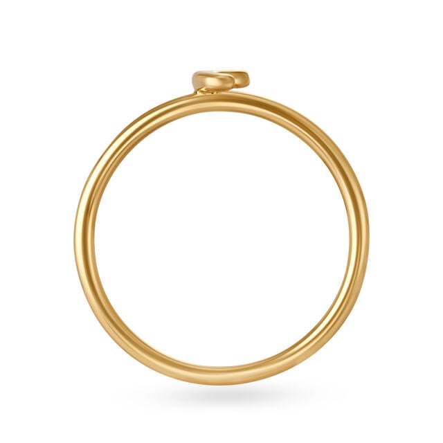 Letter P 14KT Yellow Gold Initial Ring,,hi-res image number null