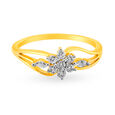 Splendid Floral Design Diamond Finger Ring,,hi-res image number null