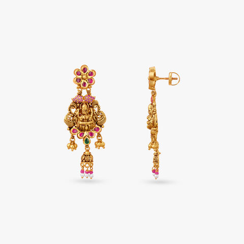 Opulent Grace Gold Drop Earrings