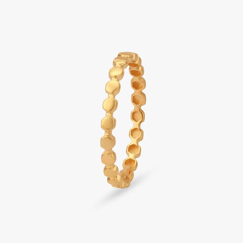 Pebble Trail Gold Ring