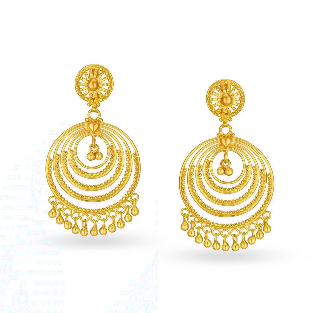 Chand Bali Earrings Buy Gold And Diamond Chand Bali Earrings